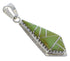Genuine Sterling Silver And Turquoise Inlay Jewelry Pendant AX48345